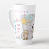 おばあち最高のゃんエバーラテマグカップ カフェラテマグ (左アングル)