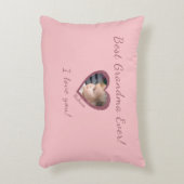 おばあん最高の子カスタム写真テンプレート アクセントクッション (正面(垂直))