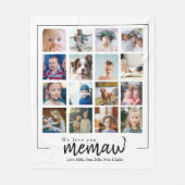 おばあカスタムちゃんが写真のコラージュを フリースブランケット (正面)