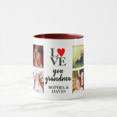 おばあパーソナライズされたさんへの写真コラージュ贈呈 マグカップ (中央)