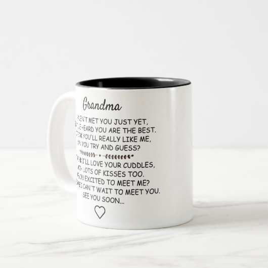 おばあパーソナライズされたちゃんがバンプマザーズデーから ツートーンマグカップ (正面左)