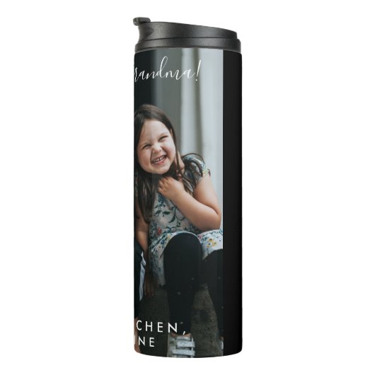 おばあパーソナライズされたちゃんの写真手書き   タンブラー (回転右)