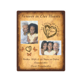 おばあパーソナライズされたちゃんの贈り物を思い出す写真 メタルプリント