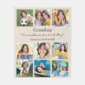 おばあパーソナライズされたんモダン写真集 フリースブランケット (正面)