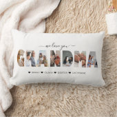 おばあモダンちゃんの写真コラージュメッセージが大好き  ランバークッション (ブランケット)