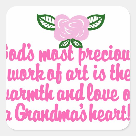 おばあ大切ちゃん スクエアシール (正面)