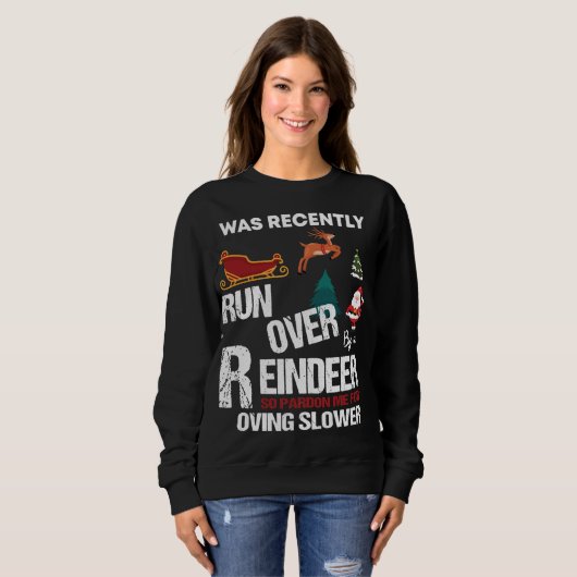 おばあ得走ちゃはトナカイに見放されて申し訳ない スウェットシャツ (正面フル)