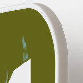 おばあ最高のあちゃん、一枚組イニシャル、ライトオリーブ ピックルボールラケット (左詳細)