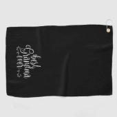 おばあ最高のあのブラックゴルフタオル ゴルフタオル (横)