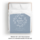 おばあ最高のあの家族の形見グランドキッズダスティブルー フリースブランケット