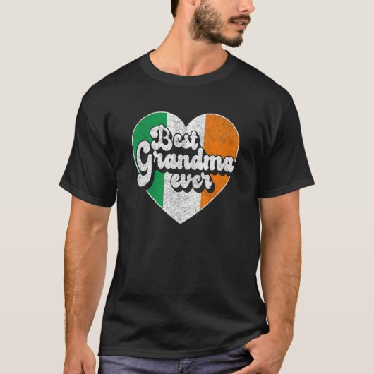 おばあ最高のあーマEver Ireland Flagアイリッシュおばあちゃん Tシャツ (正面)