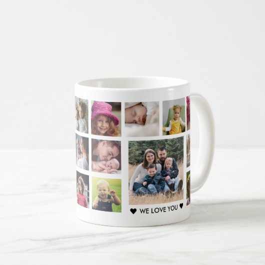 おばあ最高のちゃん18人家族写真コラージュ コーヒーマグカップ (正面右)