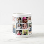 おばあ最高のちゃん18人家族写真コラージュ コーヒーマグカップ (中央)