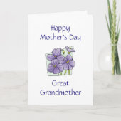 おばあ素晴らしさまのお母さんの日のカード カード (正面)