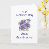 おばあ素晴らしさまのお母さんの日のカード カード (黄色い花)