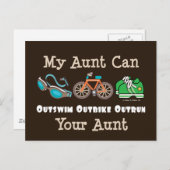 おばがトライアスロンで勝つ ポストカード (正面/裏面)