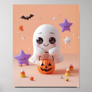 おばけがかわいすぎる – かわいいおばけのポスター ポスター