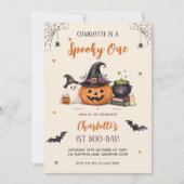 おばけなハロウィン1歳の誕生日ガール 招待状 (正面)