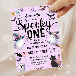 おばけな1歳の誕生日 ハロウィンパーティー 招待状
