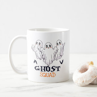 おばけのいる朝に元気を Cute Ghost Squad Spook コーヒーマグカップ