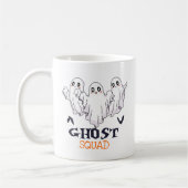 おばけのいる朝に元気を Cute Ghost Squad Spook コーヒーマグカップ (左)