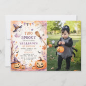 おばけのかぼちゃのハロウィン2歳の誕生日招待状 招待状 (正面)