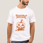 おばけのかぼちゃ ハロウィン かわいいお化け Tシャツ (正面)