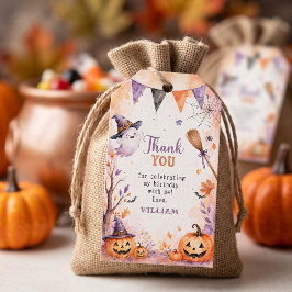 おばけのかわいいハロウィン誕生日パーティー ギフトタグ