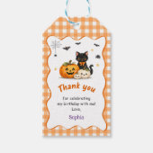 おばけのかわいいハロウィン誕生日パーティー ギフトタグ (正面)