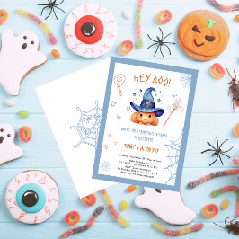 おばけのかわいいハロウィン5歳の誕生日おめでとうボーイ インビテーション