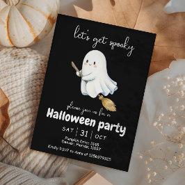 おばけのほうきに乗ってハロウィンを楽しもう 招待状