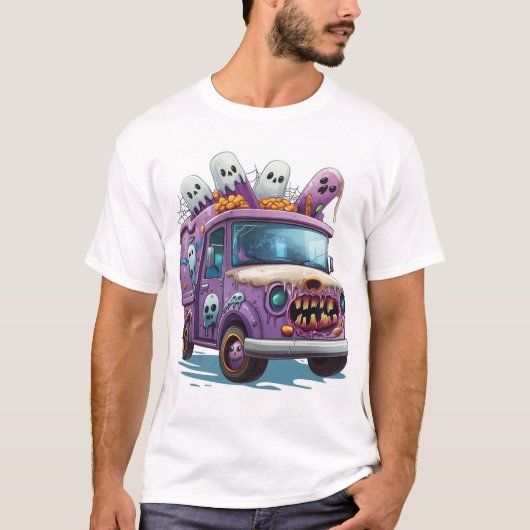 おばけのアイスクリームトラック Tシャツ (正面)