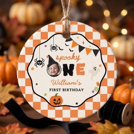 おばけのギンガムチェック ハロウィン お誕生日 フェイバータグ