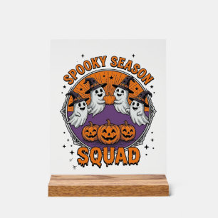おばけのシーズンスクワッド かわいいお化け ハロウィンTシャツ_1 アクリルサイン