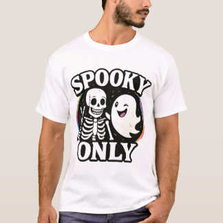 おばけのスケルトンがプリントされた可愛いTシャツ Tシャツ