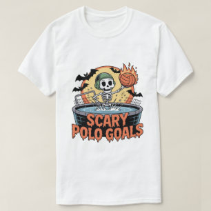 おばけのスケルトン水球選手 ハロウィンスポーツ Tシャツ