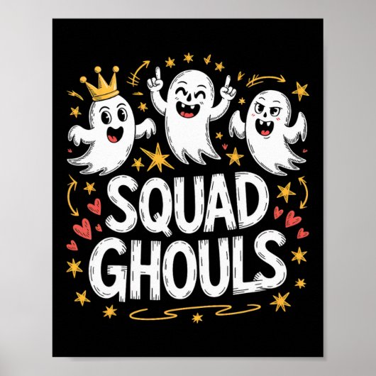 おばけのチームにぴったりな面白いハロウィン 1 ポスター (正面)