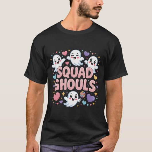おばけのチームにぴったり!面白いハロウィン 4 Tシャツ (正面)