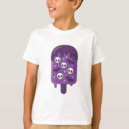 おばけのドクロアイスキャンディー 怖可愛いハロウィンお菓子 Tシャツ