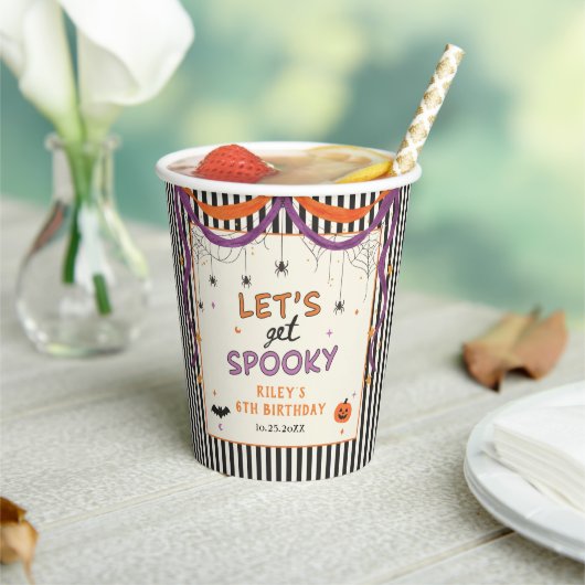 おばけのハロウィンお誕生日パーティー 紙コップ (インサイチュ)