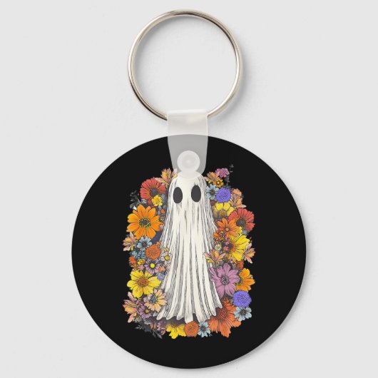 おばけのハロウィンコスチューム 怖い花の幽霊 キーホルダー (正面)
