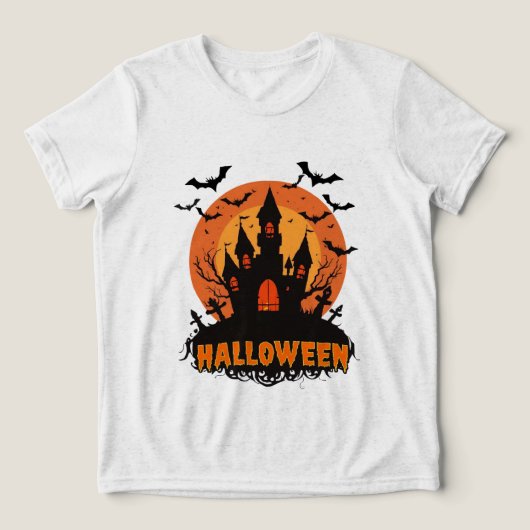 おばけのハロウィンナイトデザイン トライブレンドTシャツ (デザイン正面)