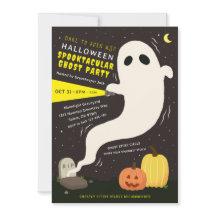おばけのハロウィンパーティー招待状