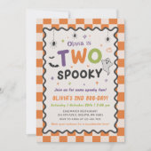 おばけのハロウィン幽霊の2歳の誕生日招待状 招待状 (正面)