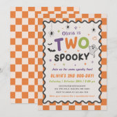おばけのハロウィン幽霊の2歳の誕生日招待状 招待状 (正面/裏面)