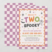 おばけのハロウィン幽霊の2歳の誕生日招待状 招待状 (正面/裏面)