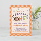 おばけのハロウィン1歳の誕生日招待状 招待状 (スタンド正面)
