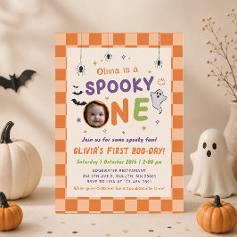 おばけのハロウィン1歳の誕生日招待状 招待状