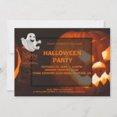 おばけのハロウィン かわいいお化け 招待状 (正面)