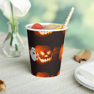 おばけのハロウィン かわいいお化け 紙コップ